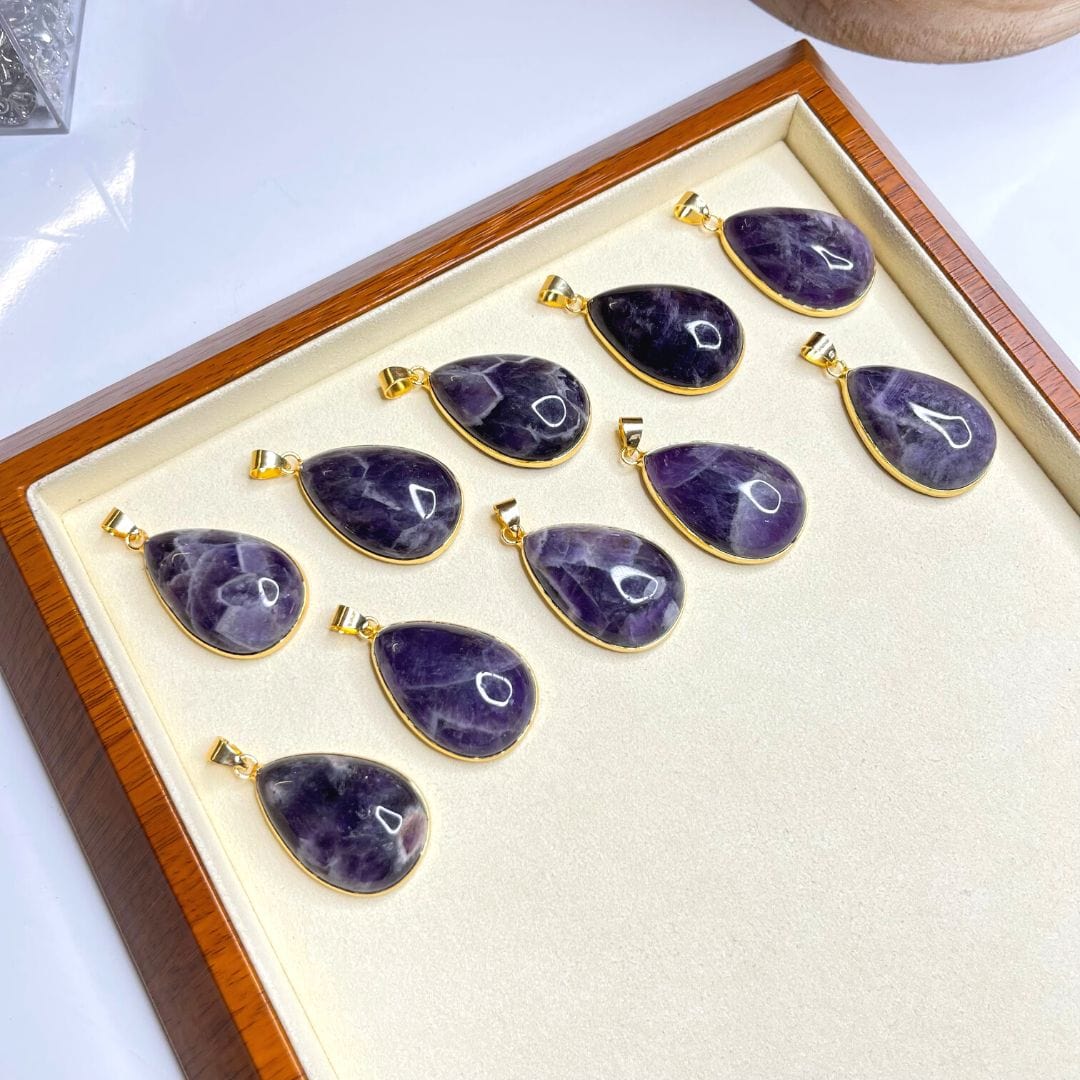 Pendentif goutte d’eau Améthyste - Breloques et pendentifs