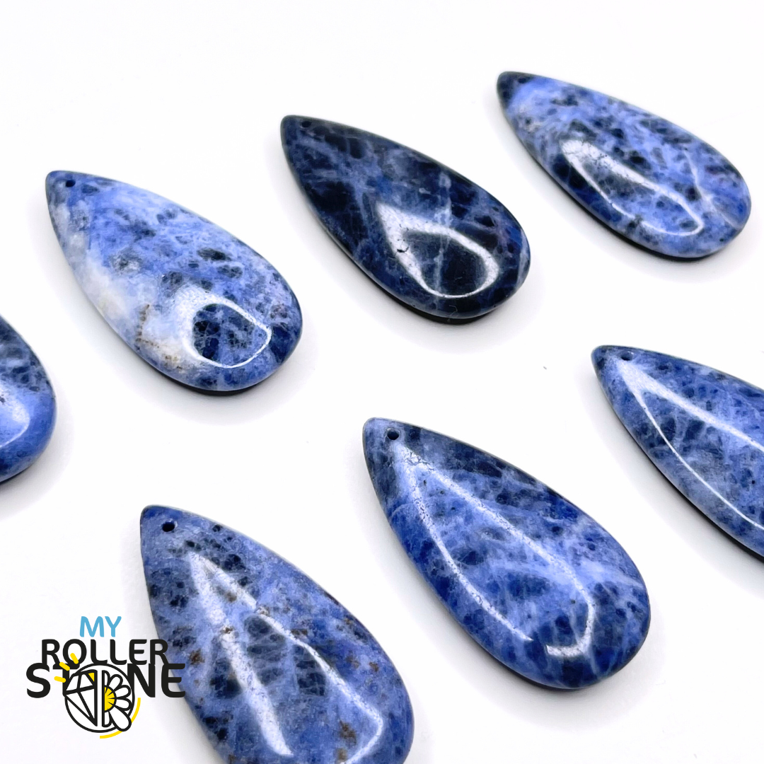 Pendentif Goutte (Labradorite Lapis Lazuli Oeil de Tigre Sodalite Bronzite) - Perles