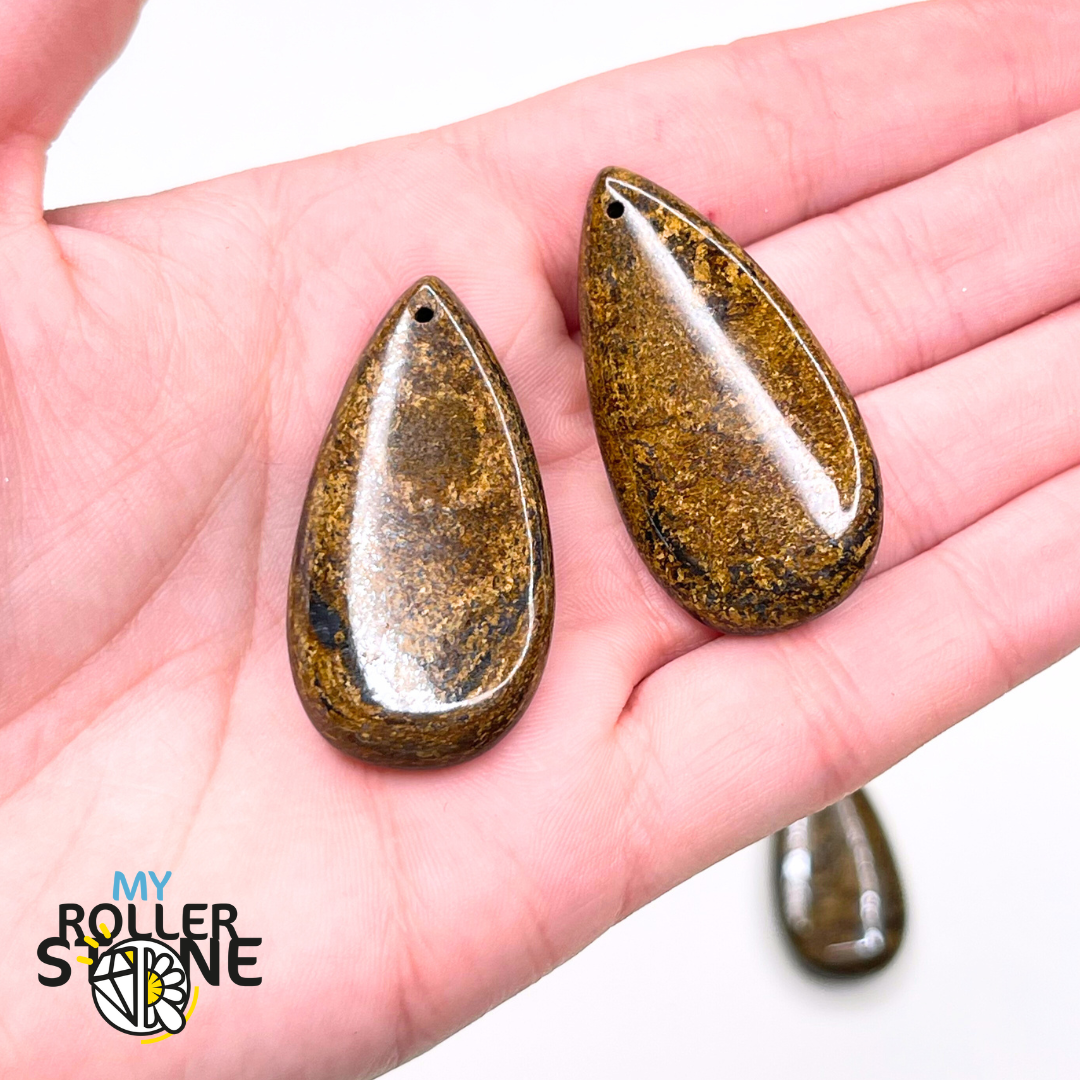 Pendentif Goutte (Labradorite Lapis Lazuli Oeil de Tigre Sodalite Bronzite) - Bronzite - Perles