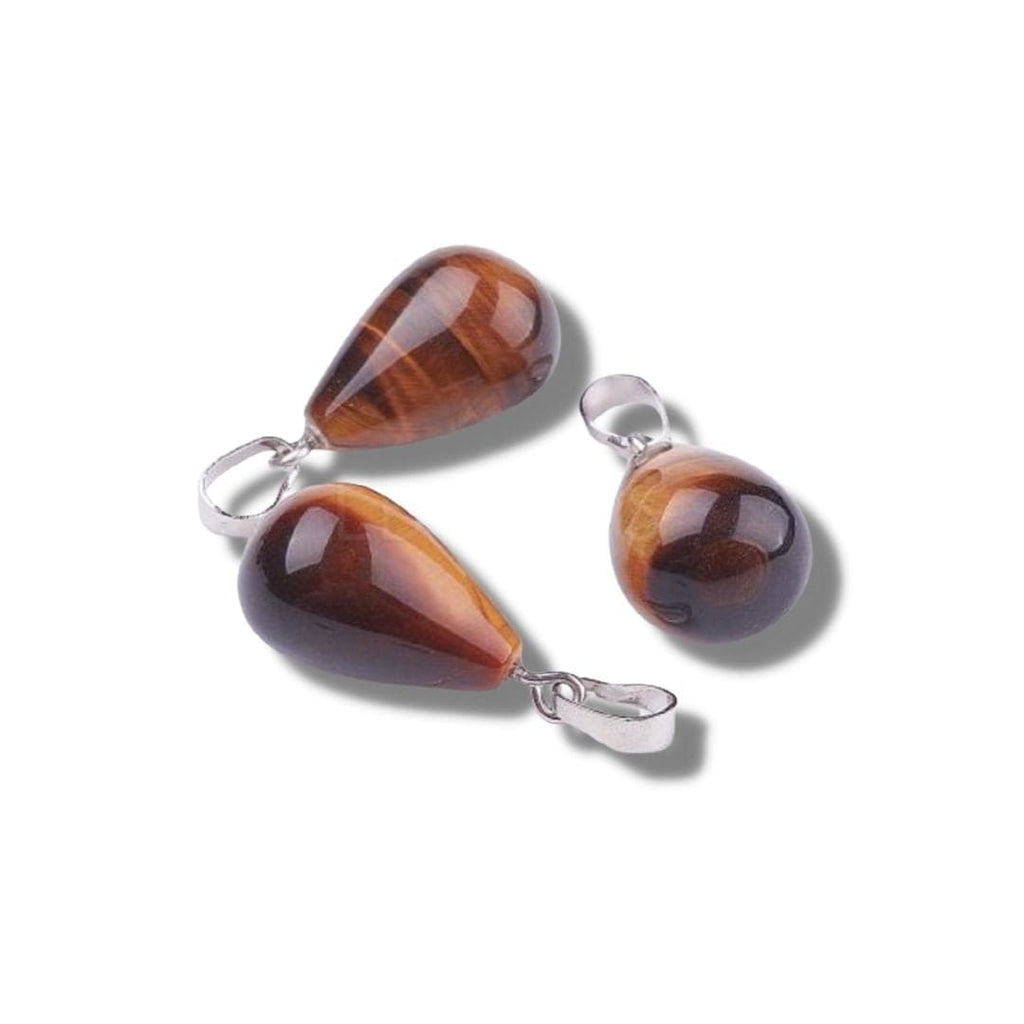 Pendentif goutte en œil de tigre déjà percé