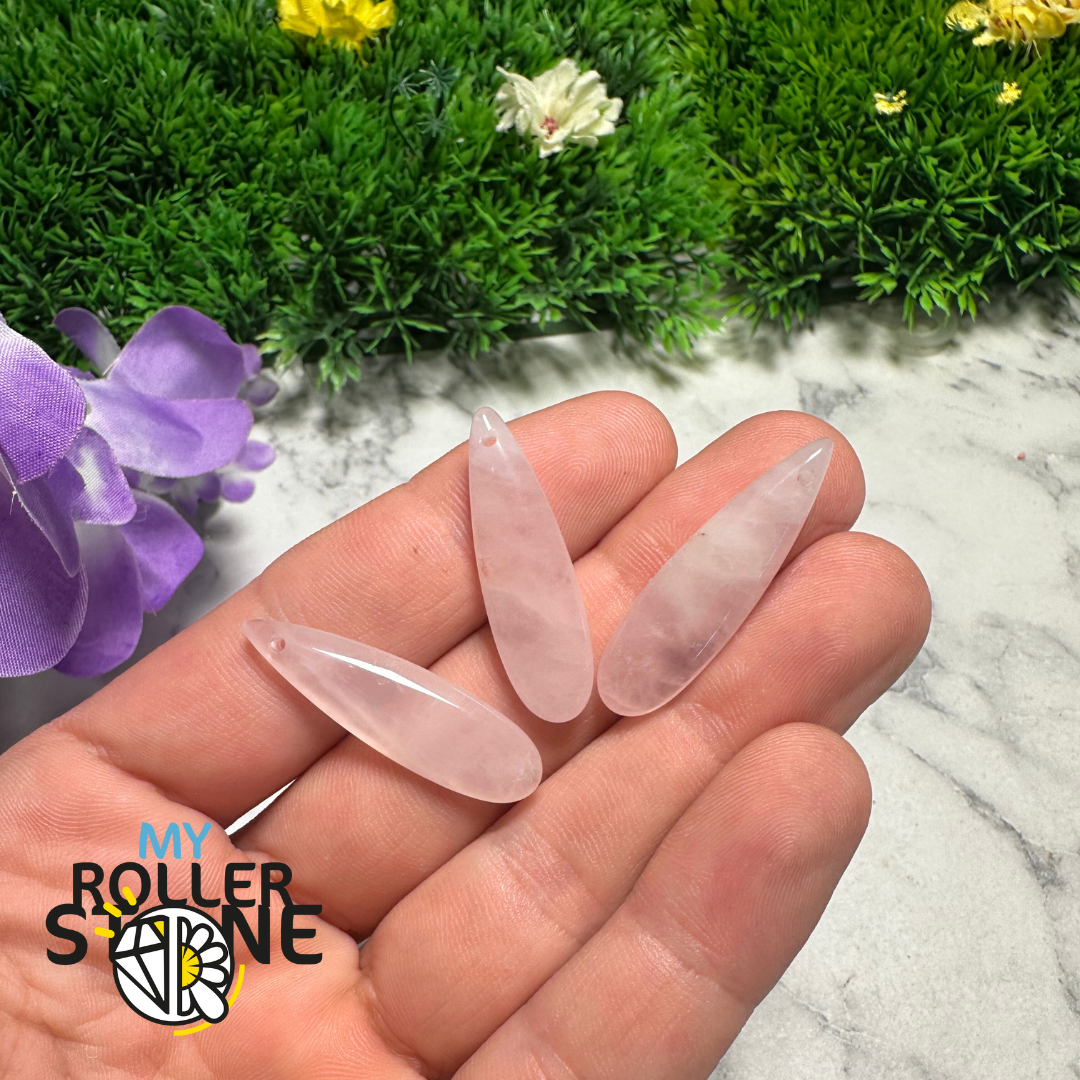 Pendentif goutte pendante Quartz rose - Quartz rose - Perles