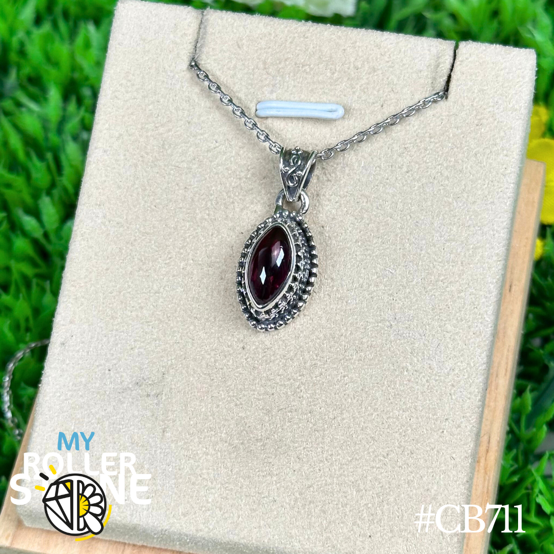 Pendentif Grenat Argent #CB711