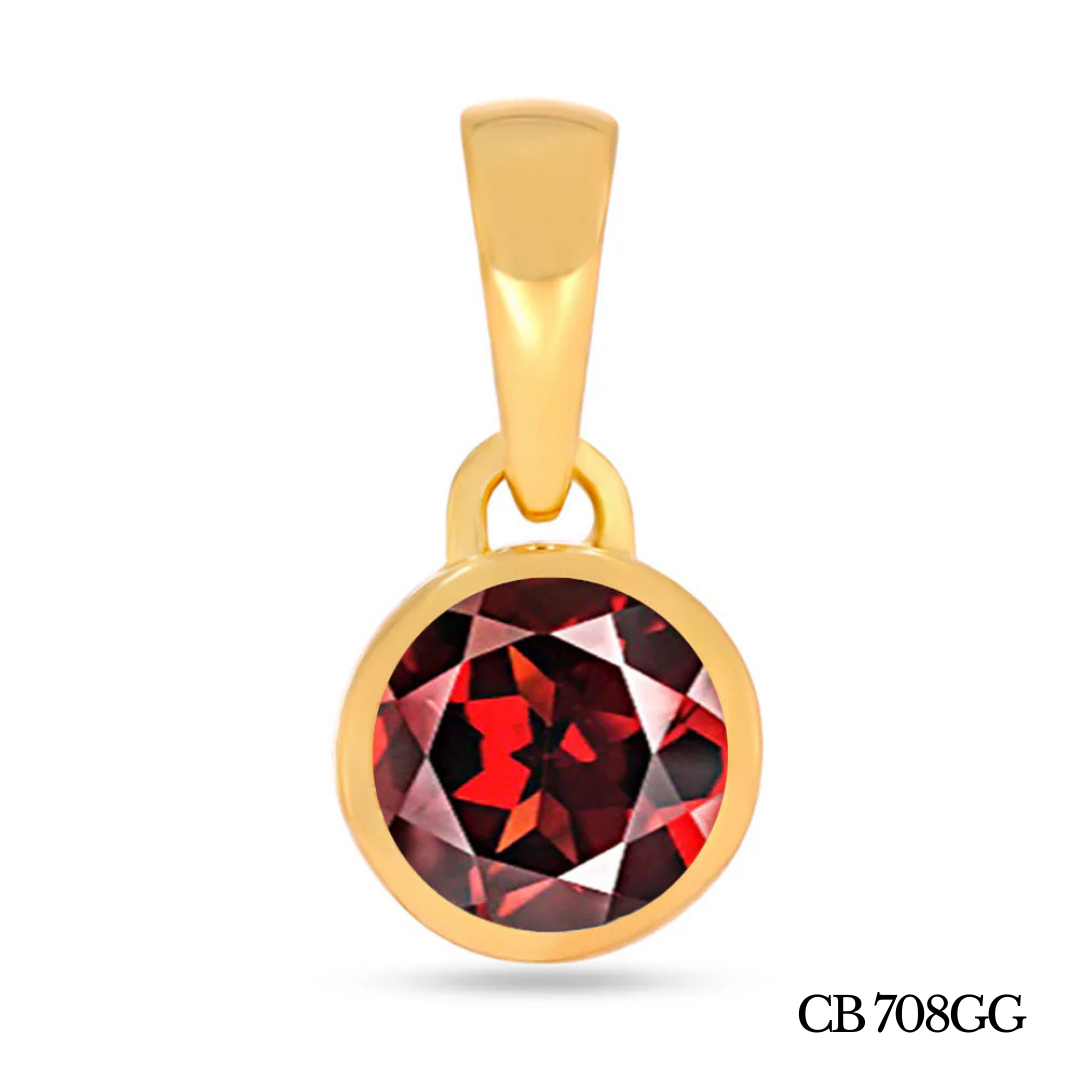 Pendentif solitaire en Grenat