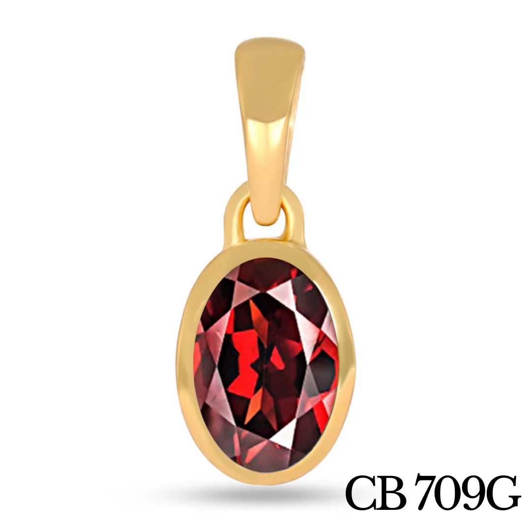 Pendentif solitaire en Grenat