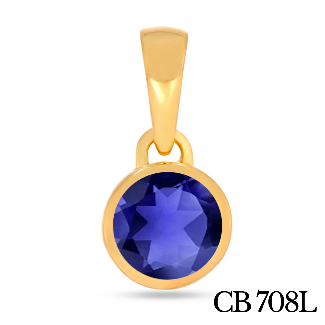 Pendentif solitaire en Iolite