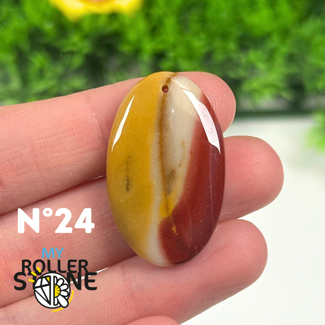 Pendentif Cabochon Mookaite Naturelle 23 Carats - Pierre Du Maroc, Création JM-IMPORT // DQ14