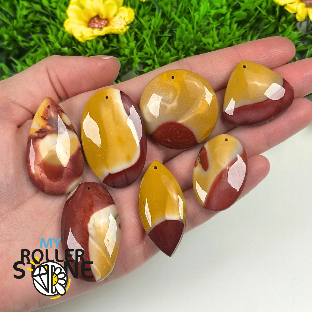 Pendentif Jaspe Mokaite percé 5A