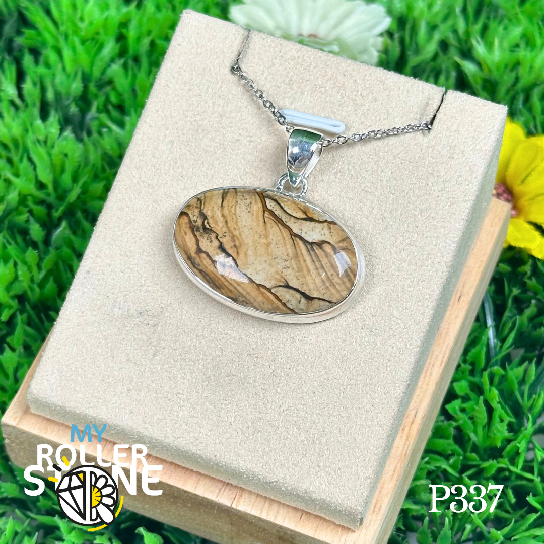 Pendentif Jaspe Paysage #P337