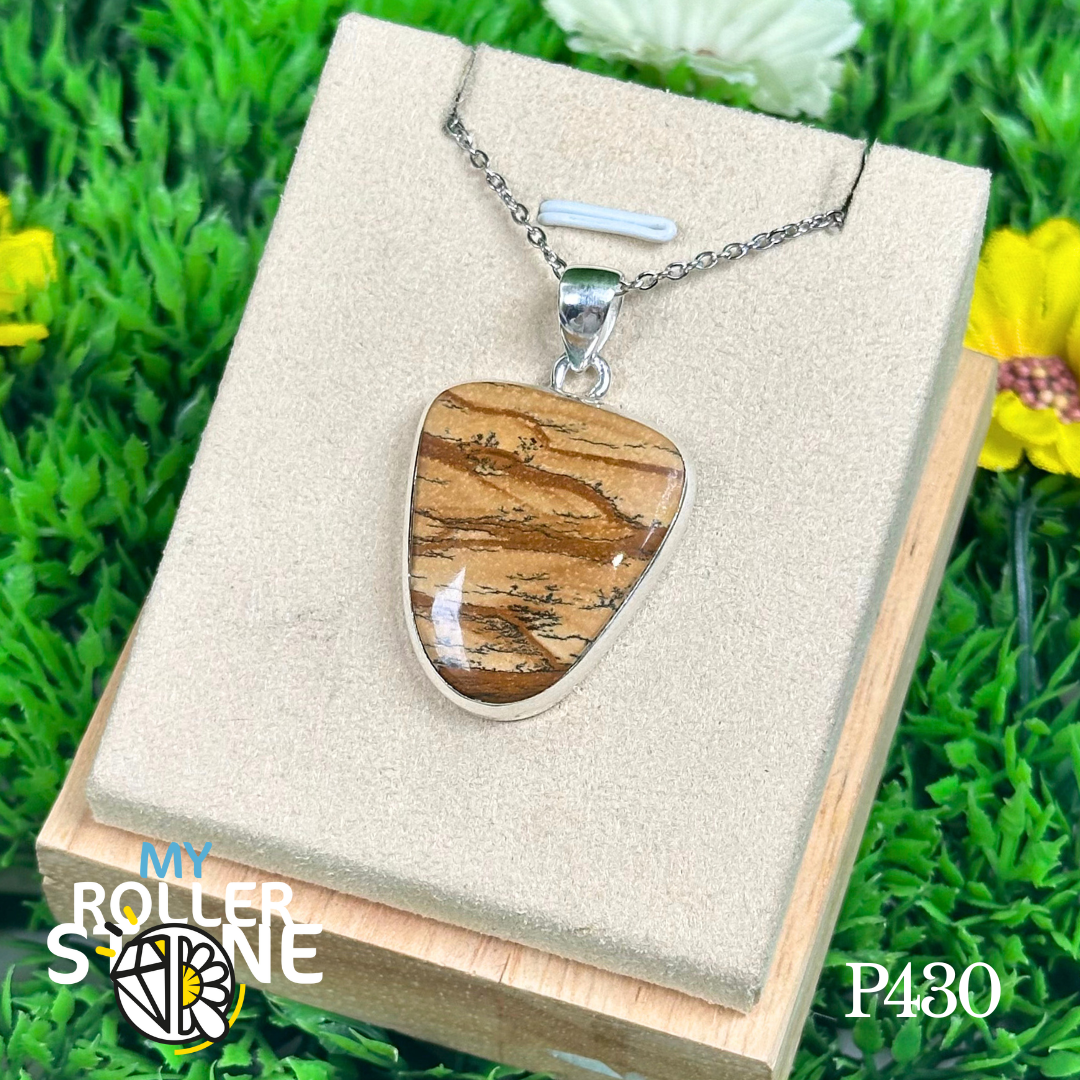 Pendentif Jaspe Paysage #P430