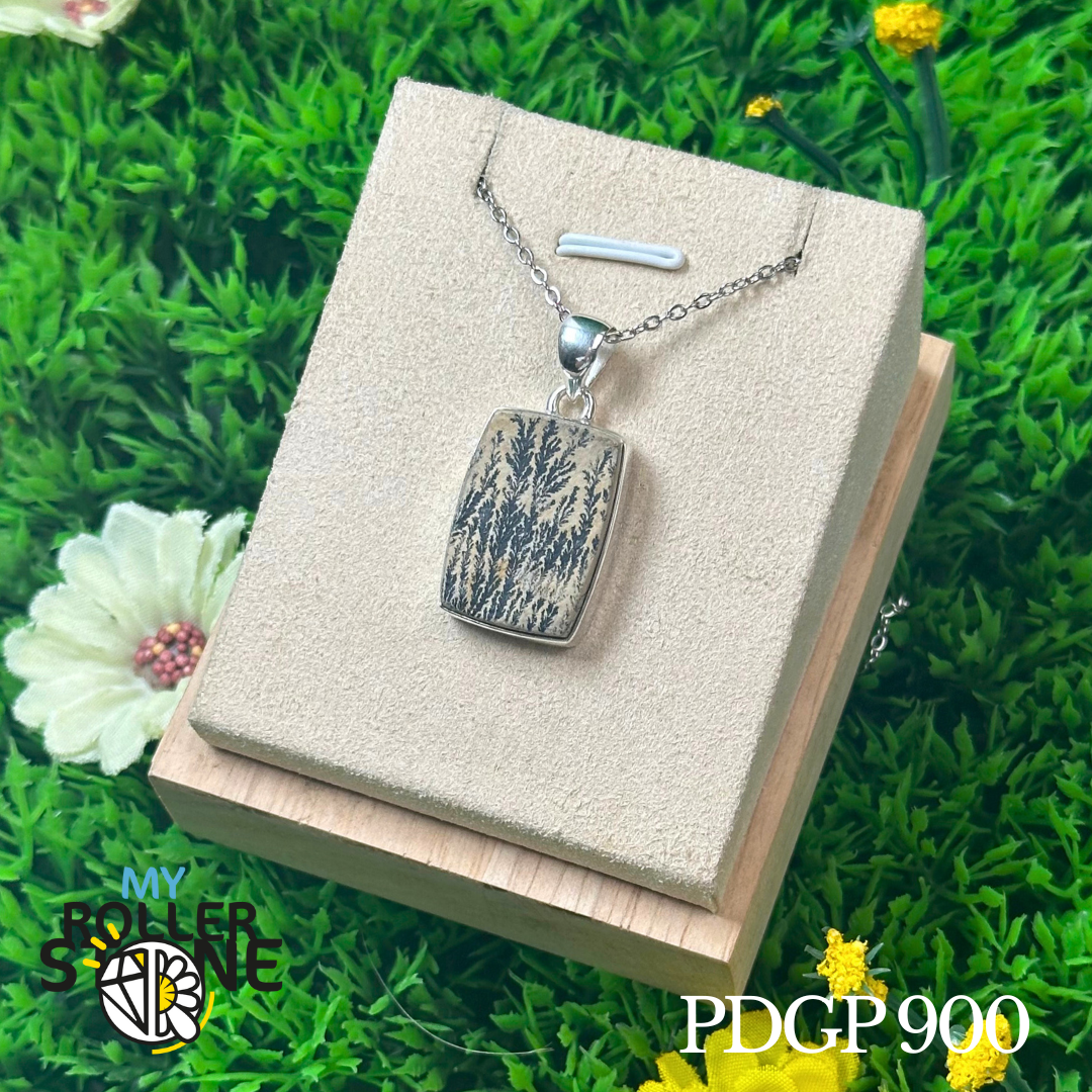 Pendentif Jaspe psilomélane dentrite #PDGP 900