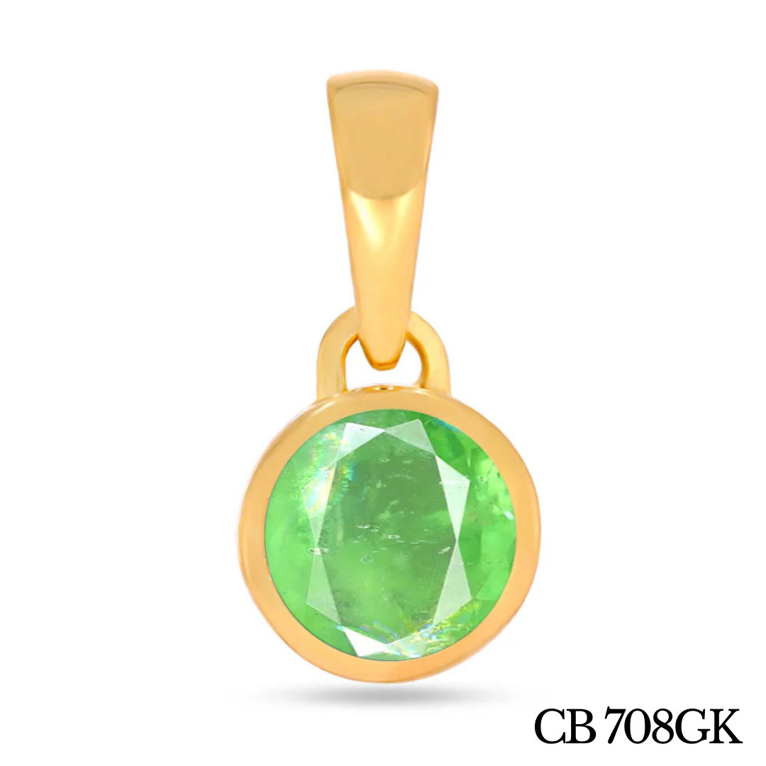 Pendentif solitaire en Kyanite verte