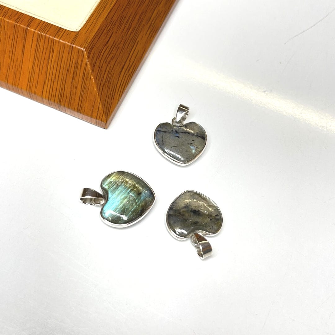 Pendentif Labradorite Argent 925 - Coeur