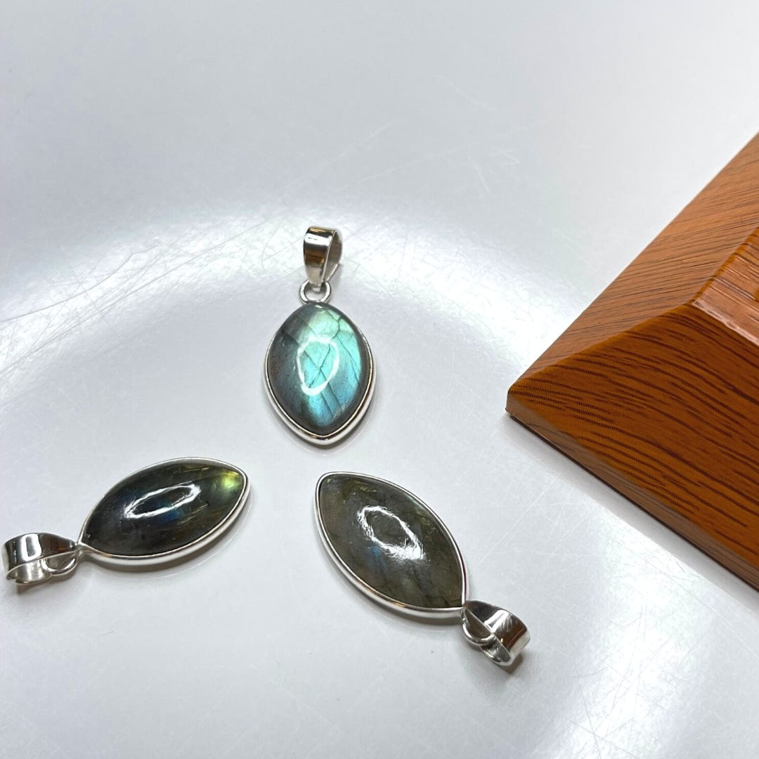 Pendentif Labradorite Argent 925 - Marquise