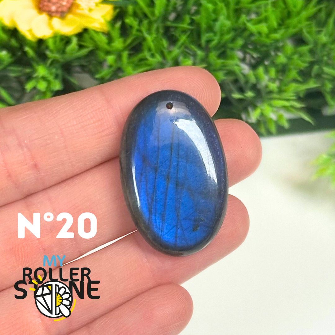 Pendentif Labradorite blue fire percé 5A - 20 - Breloques et pendentifs