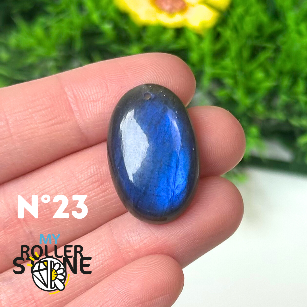 Pendentif Labradorite blue fire percé 5A - 23 - Breloques et pendentifs