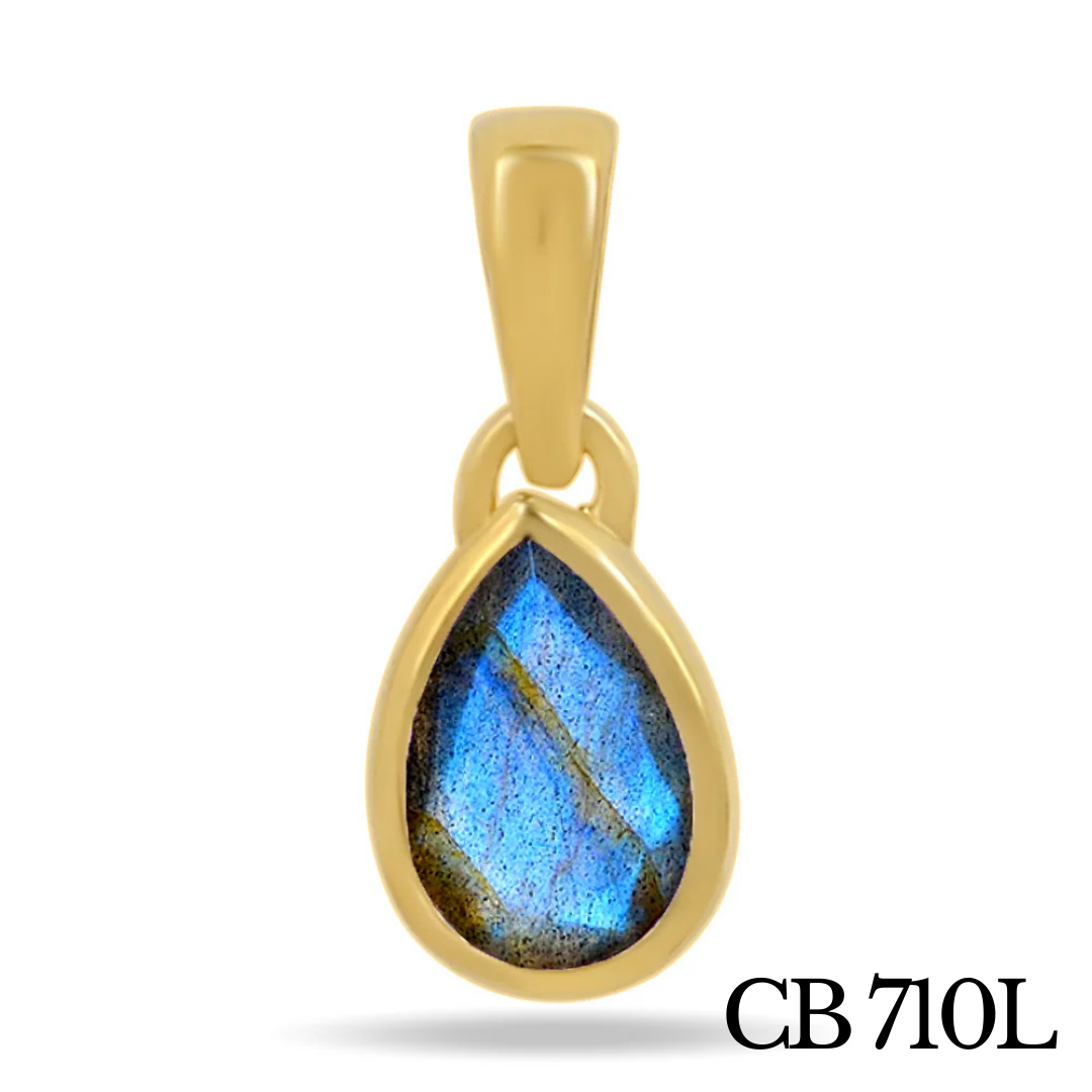 Pendentif solitaire en Labradorite