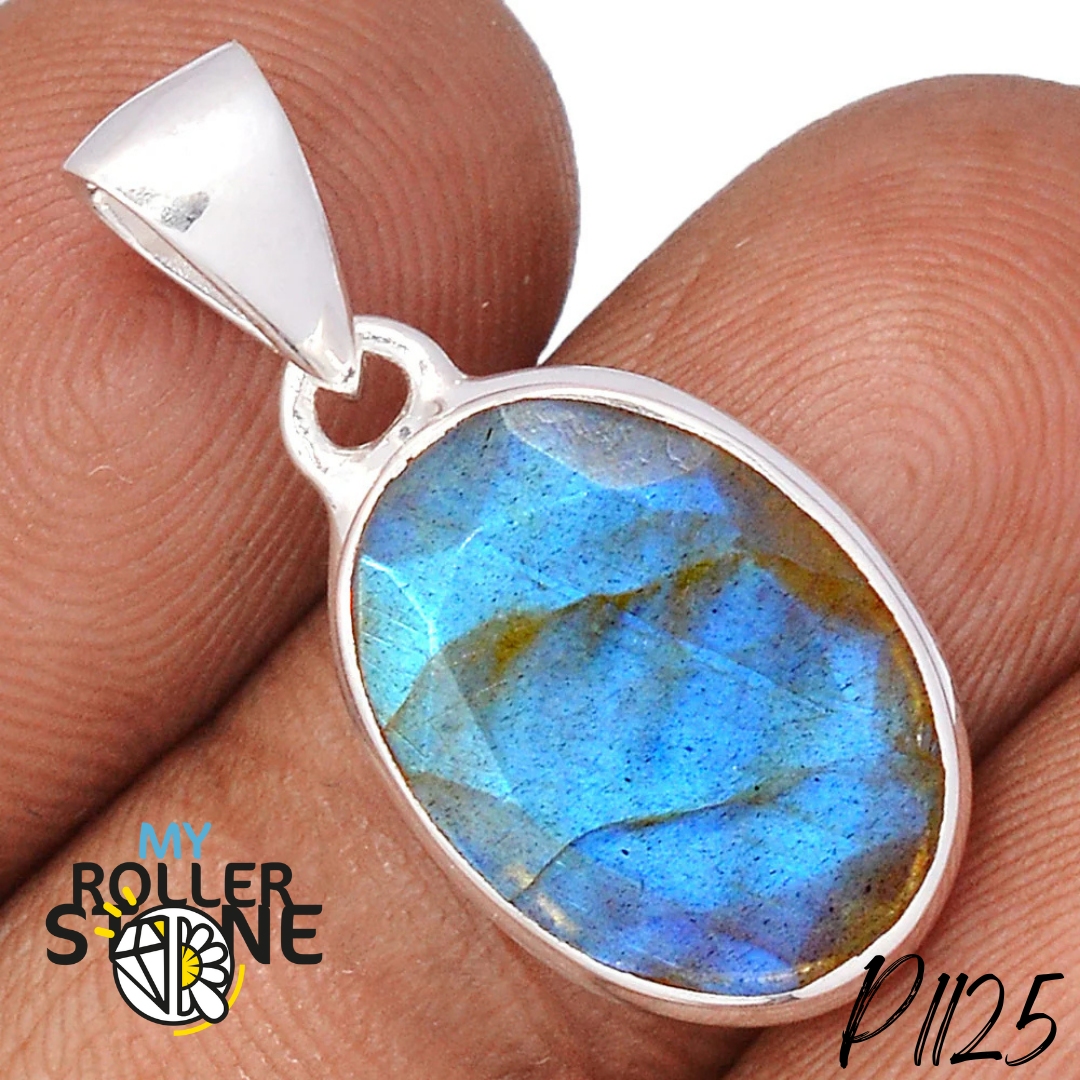 Pendentif Labradorite Facettée Blue Fire P1125 - Perles