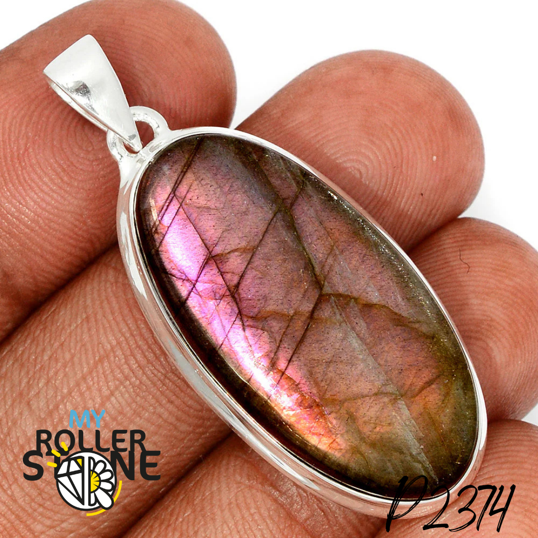 Pendentif Labradorite Violette P2374 - Breloques et pendentifs