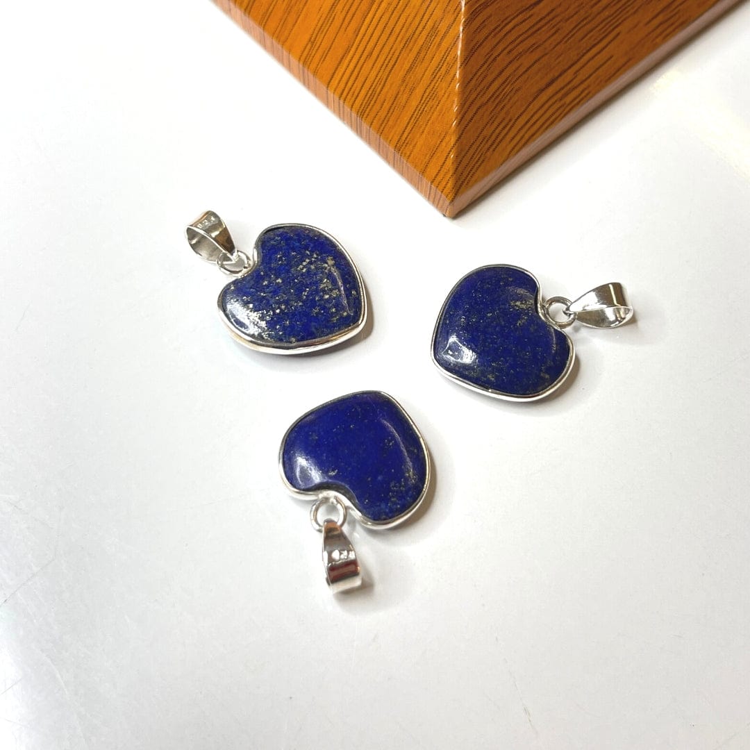 Pendentif Lapis lazuli Argent 925 - Coeur