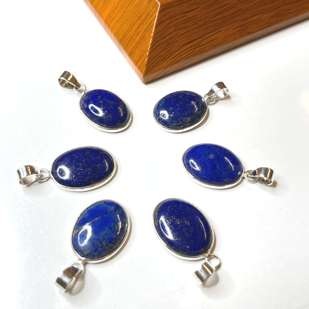 Pendentif Lapis lazuli Argent 925 - Ovale
