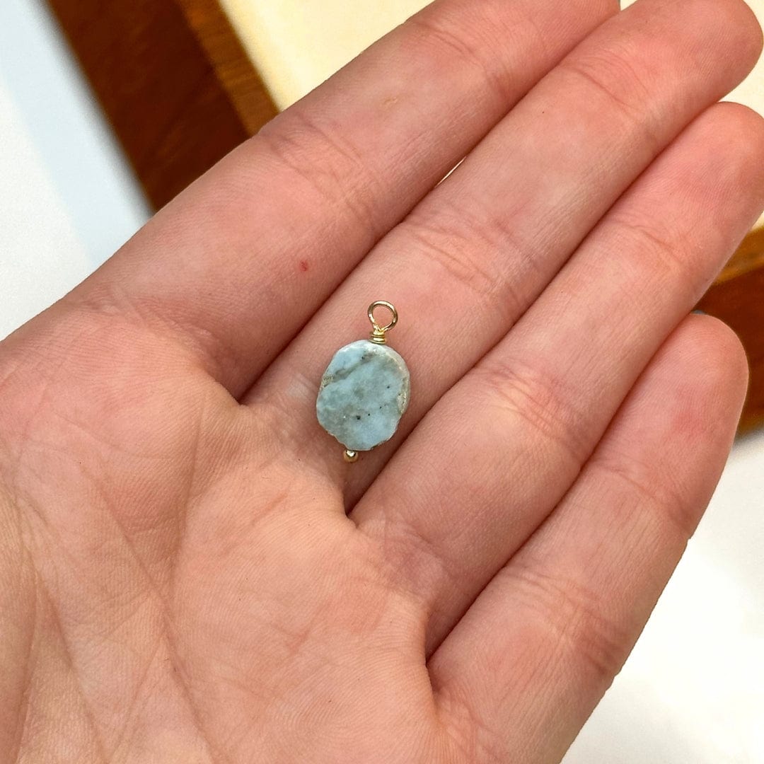 Pendentif Larimar Plaqué Or