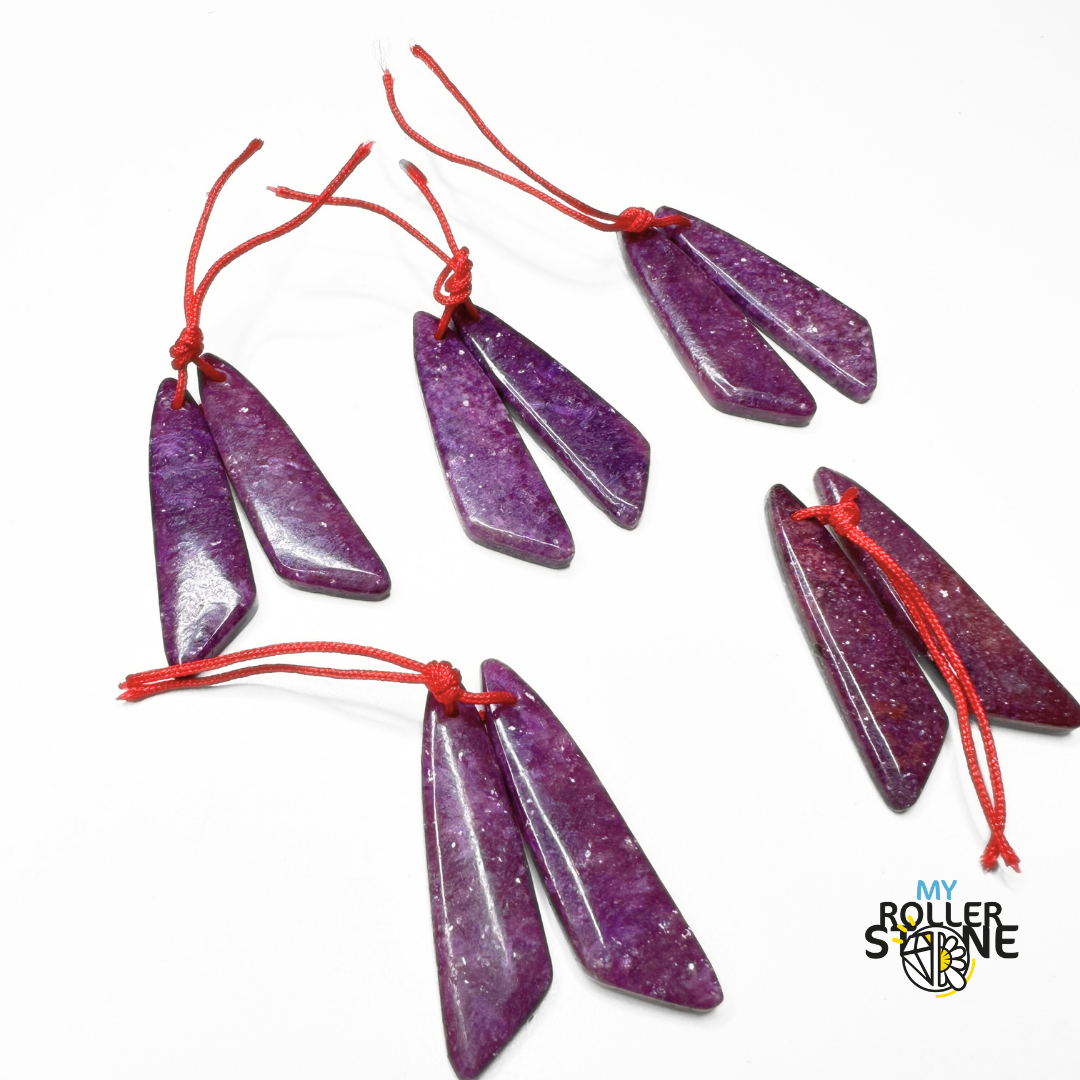 Pendentif Lépidolite Duo - Breloques et pendentifs