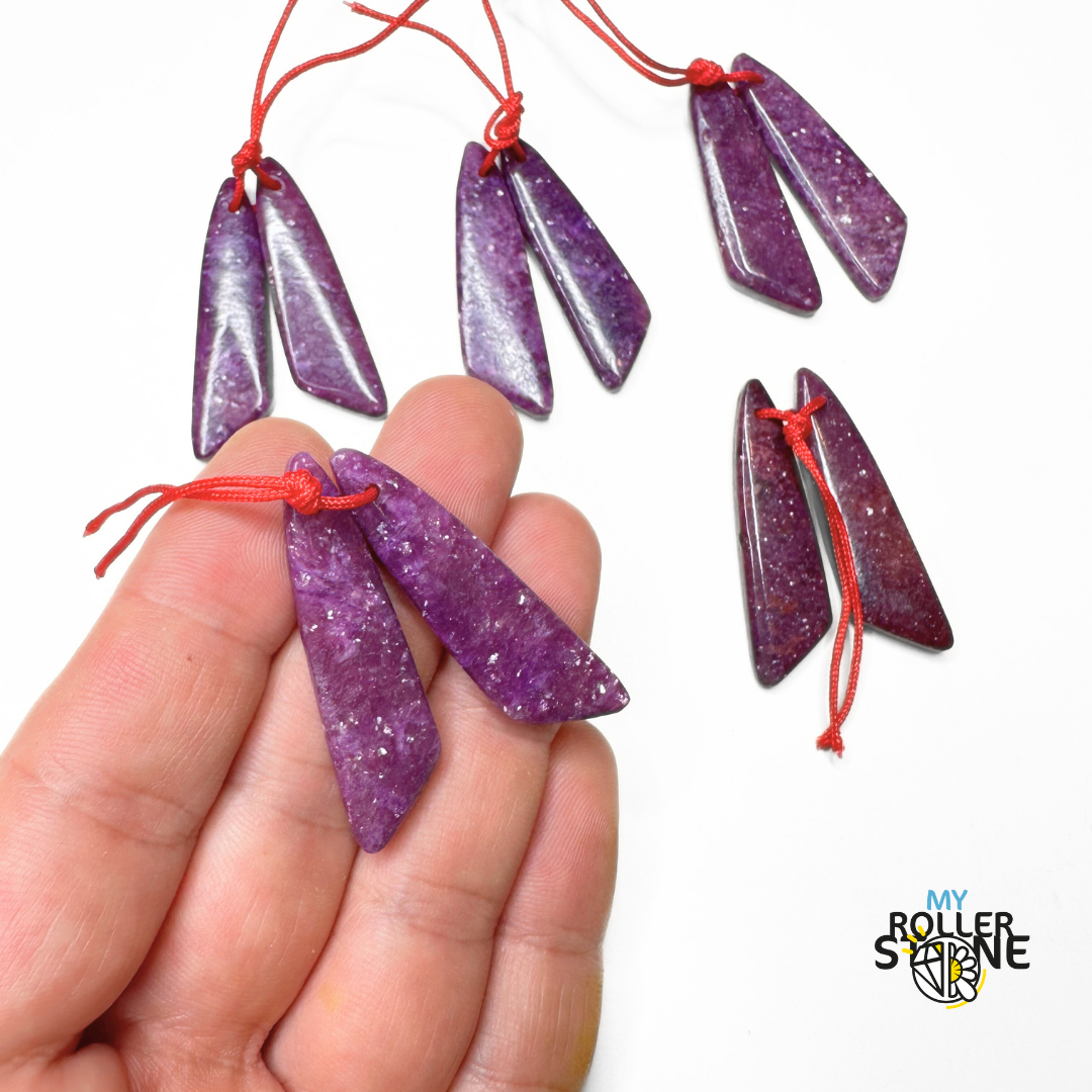 Pendentif Lépidolite Duo - Breloques et pendentifs