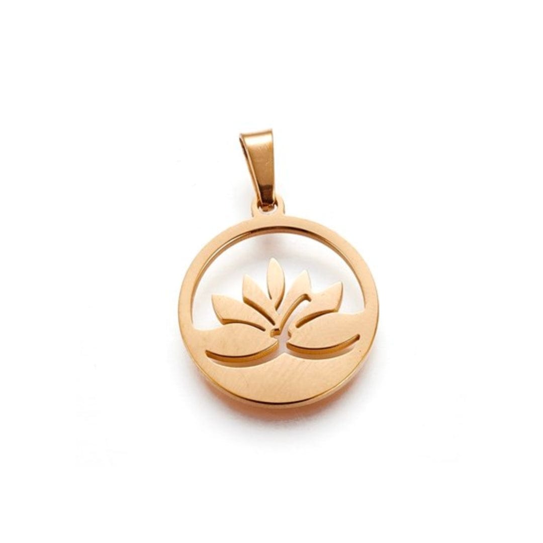 Pendentif Lotus Doré - Breloques et pendentifs