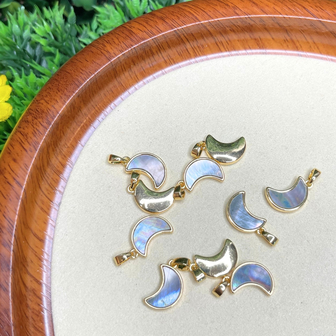Pendentif Lune Nacre Abalone