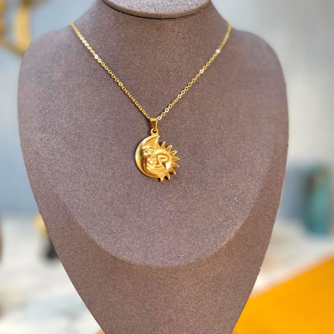 Pendentif lune soleil - Breloques et pendentifs