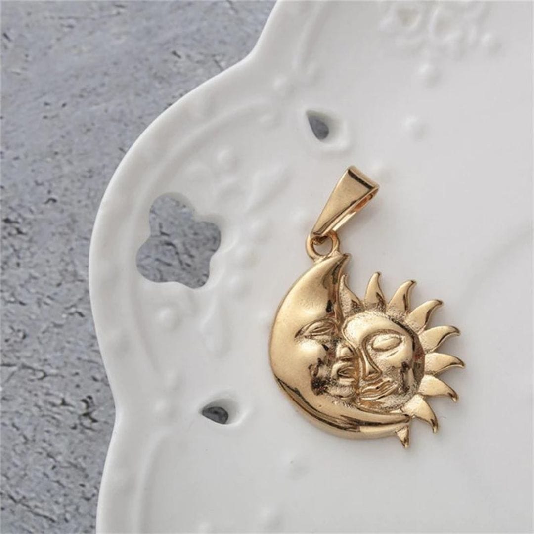 Pendentif lune soleil
