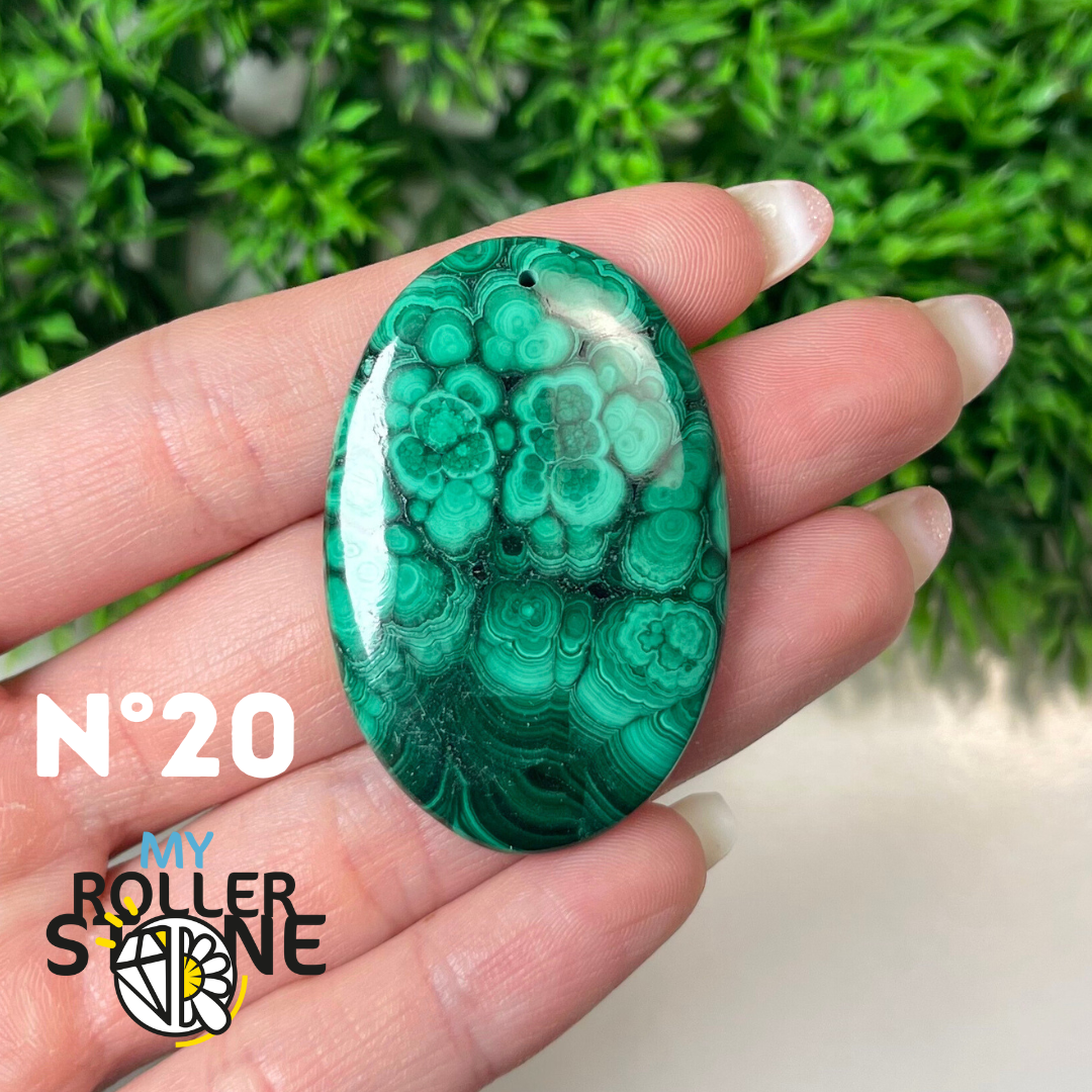 Pendentif Malachite 5A percé - 20