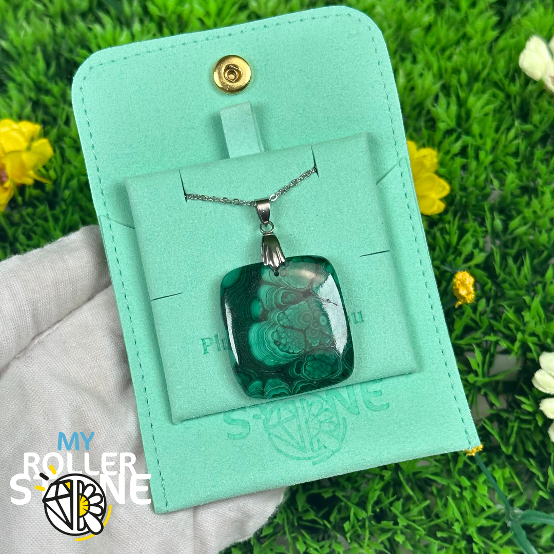 Pendentif Malachite 5A percé