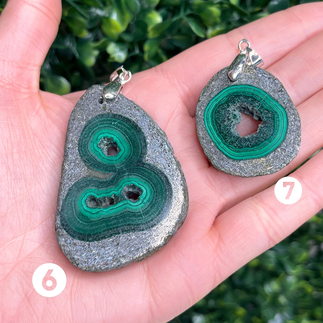 Pendentif Malachite Brute