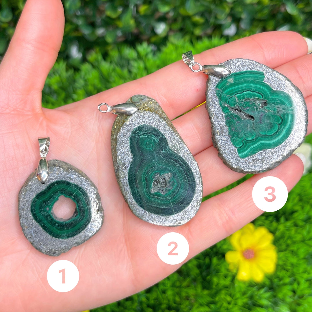 Pendentif Malachite dans Matrice