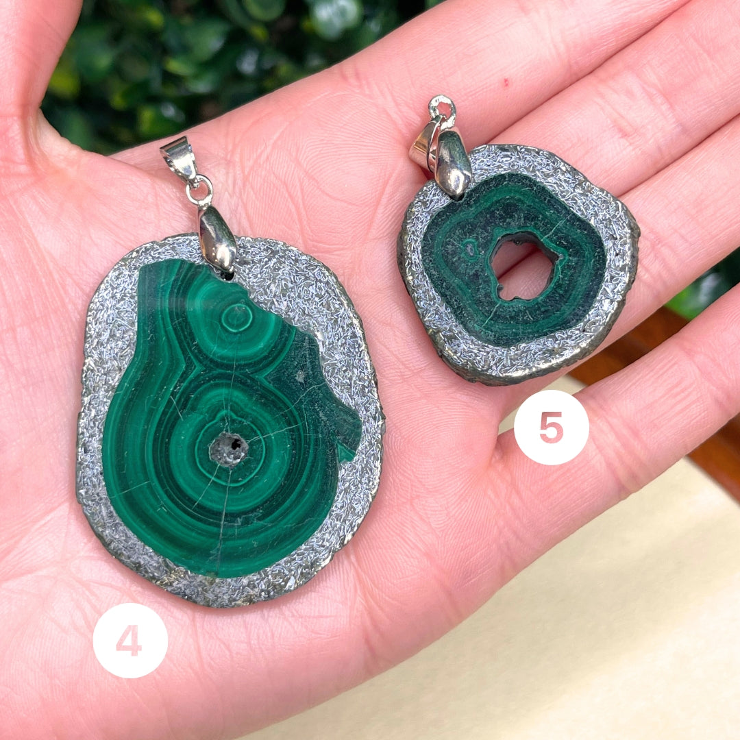 Pendentif Malachite dans Matrice