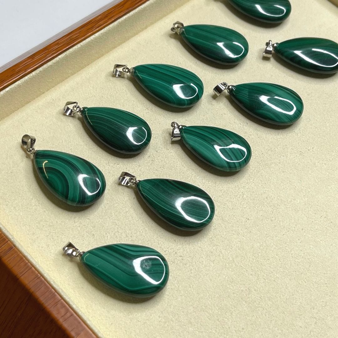 Pendentif Malachite goutte - Breloques et pendentifs