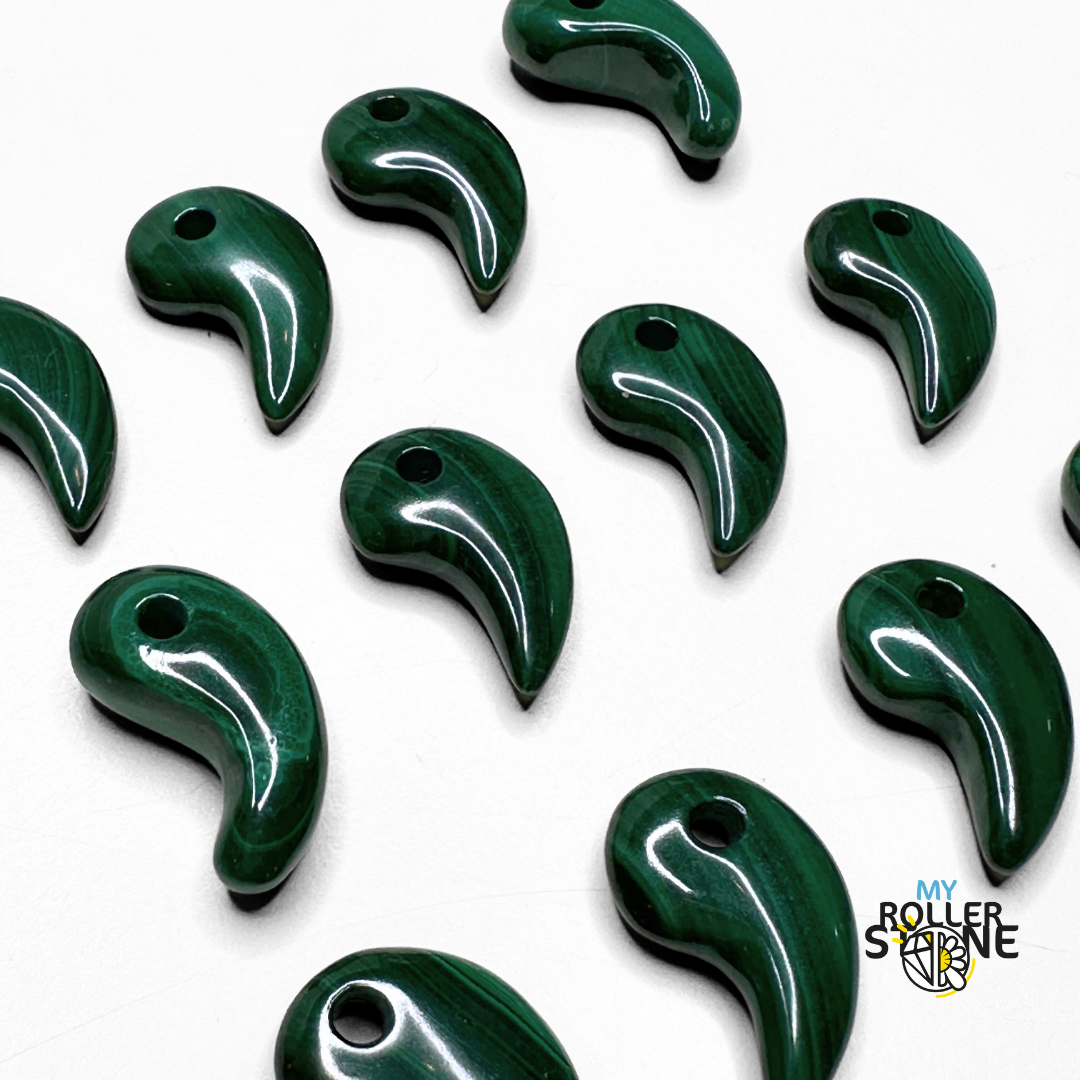 Pendentif Malachite Larme - Sans - Breloques et pendentifs
