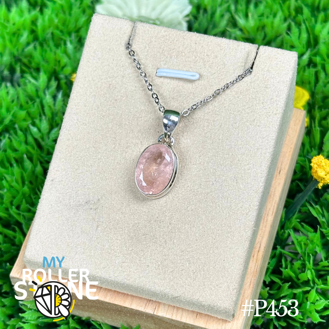 Pendentif Morganite Argent #P453