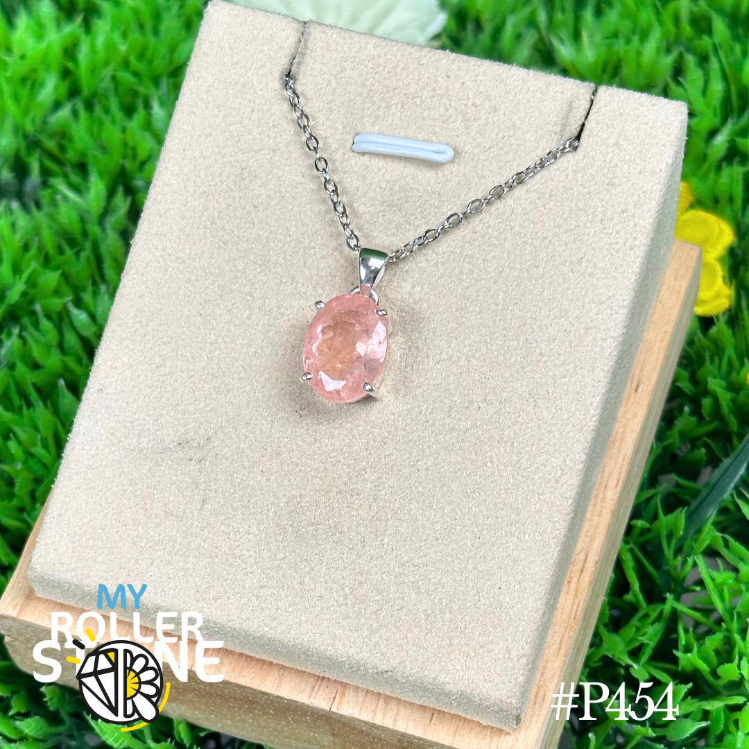 Pendentif Morganite Argent #P454