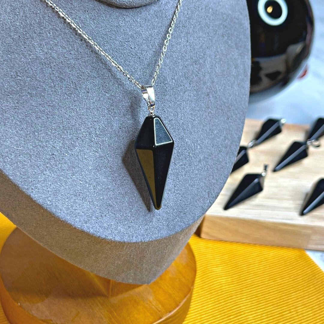 Pendentif obsidienne - Breloques et pendentifs
