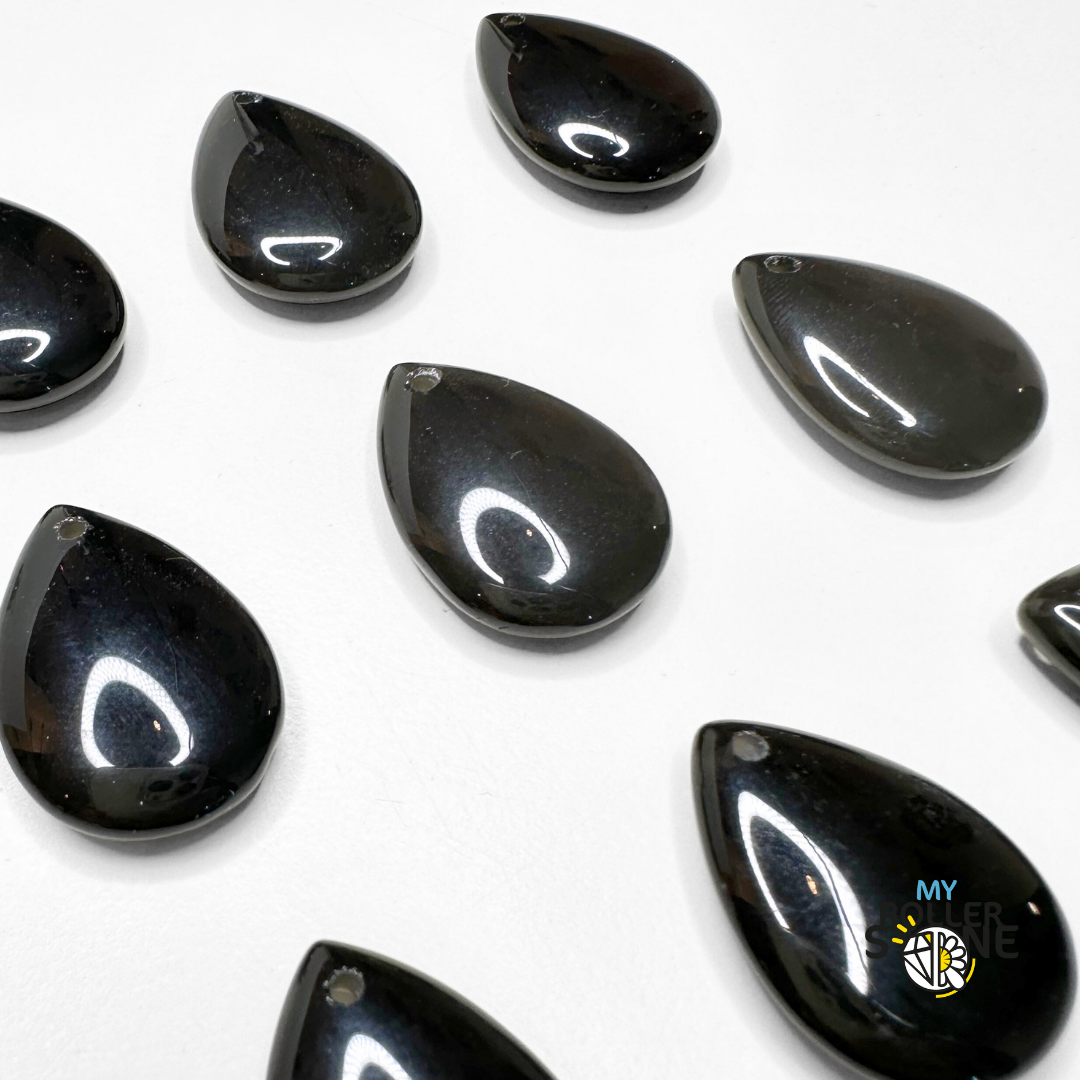 Pendentif Obsidienne Goutte - Perles