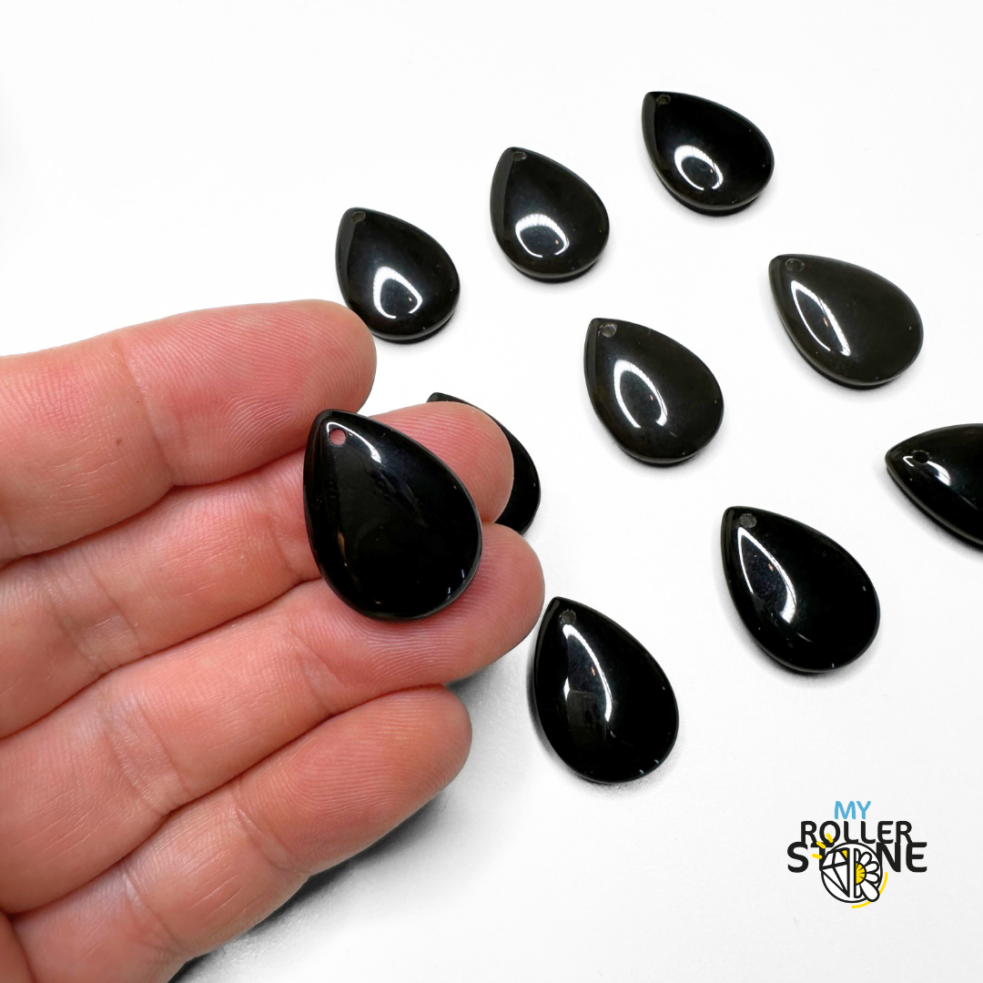 Pendentif Obsidienne Goutte - Perles