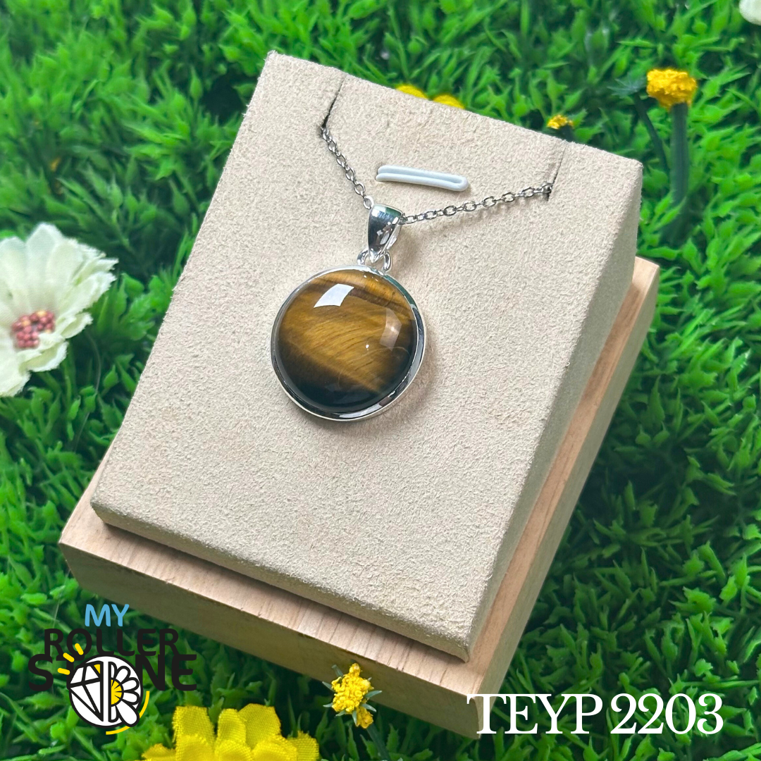 Pendentif Oeil de tigre #TEYR 2203 - Breloques et pendentifs
