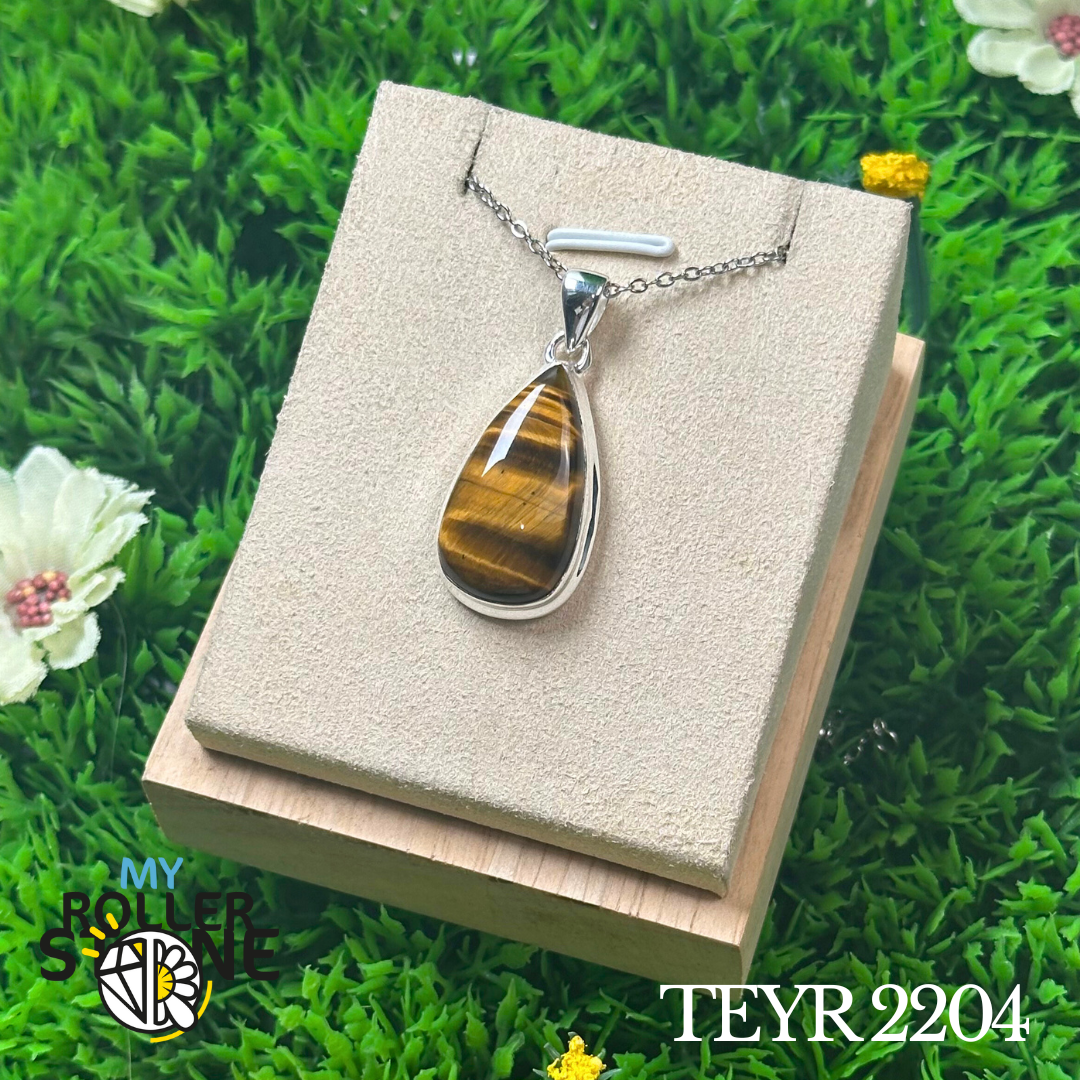 Pendentif Oeil de tigre #TEYR 2204 - Breloques et pendentifs