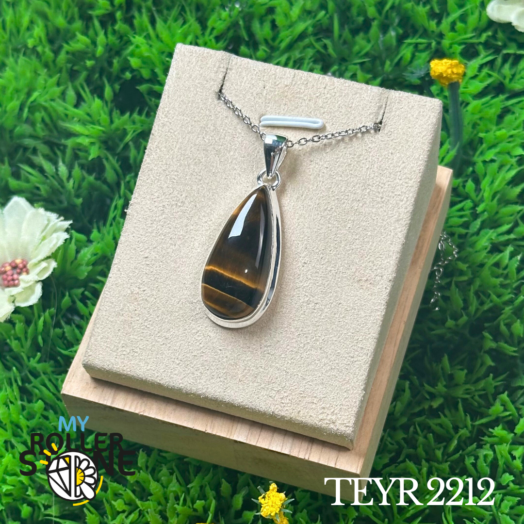 Pendentif Oeil de tigre #TEYR 2212 - Breloques et pendentifs