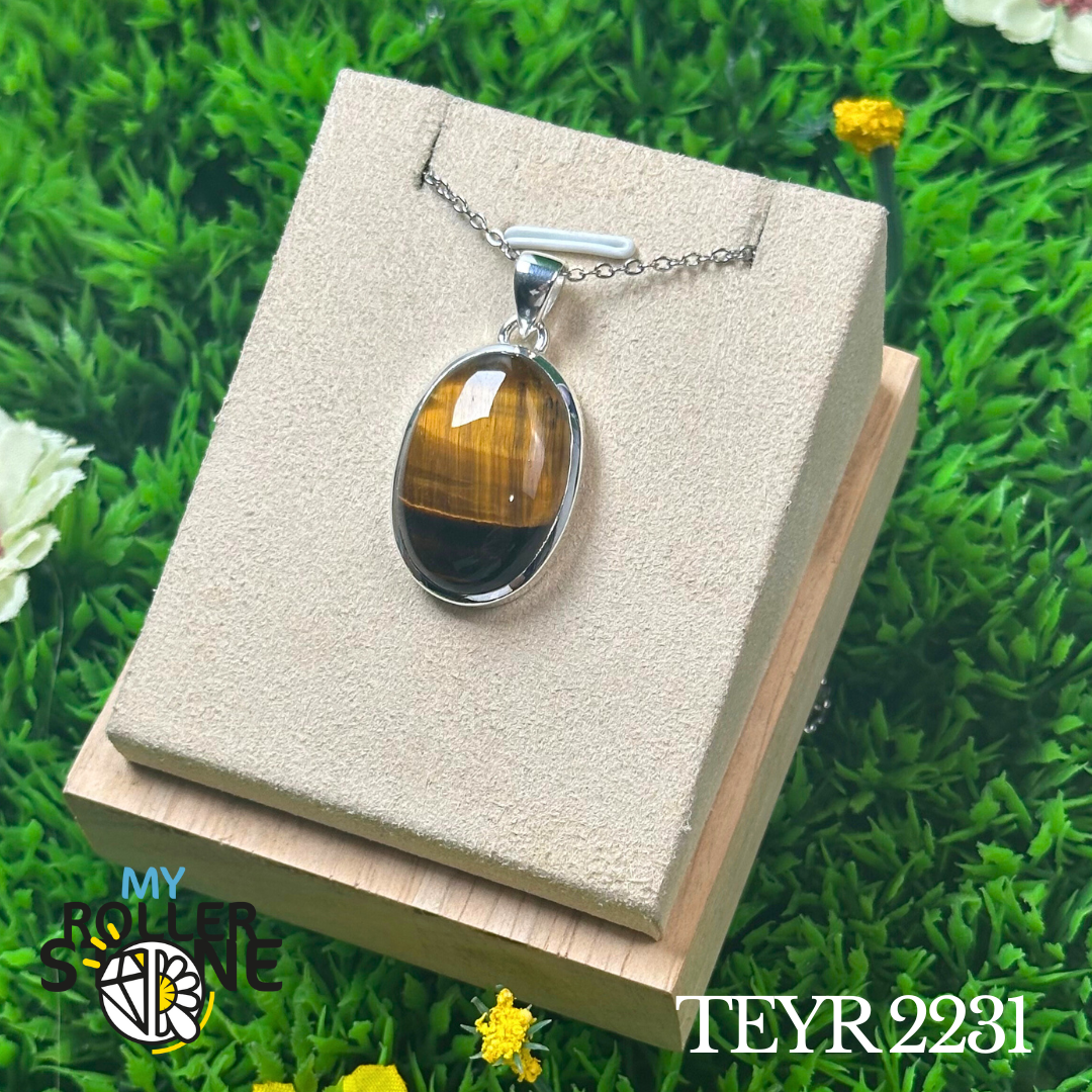 Pendentif Oeil de tigre #TEYR 2231 - Breloques et pendentifs