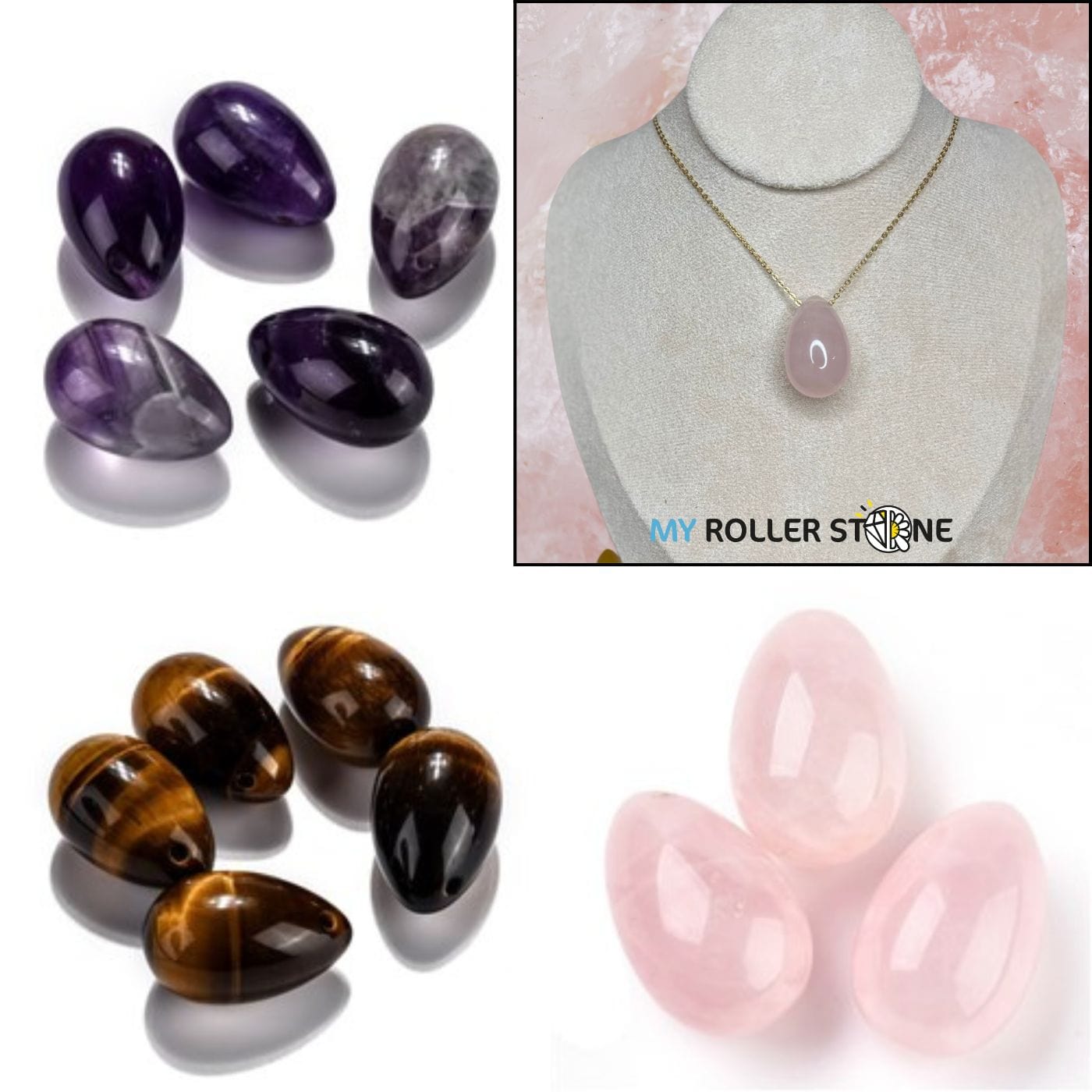 Pendentif oeuf percé pierre - Breloques et pendentifs