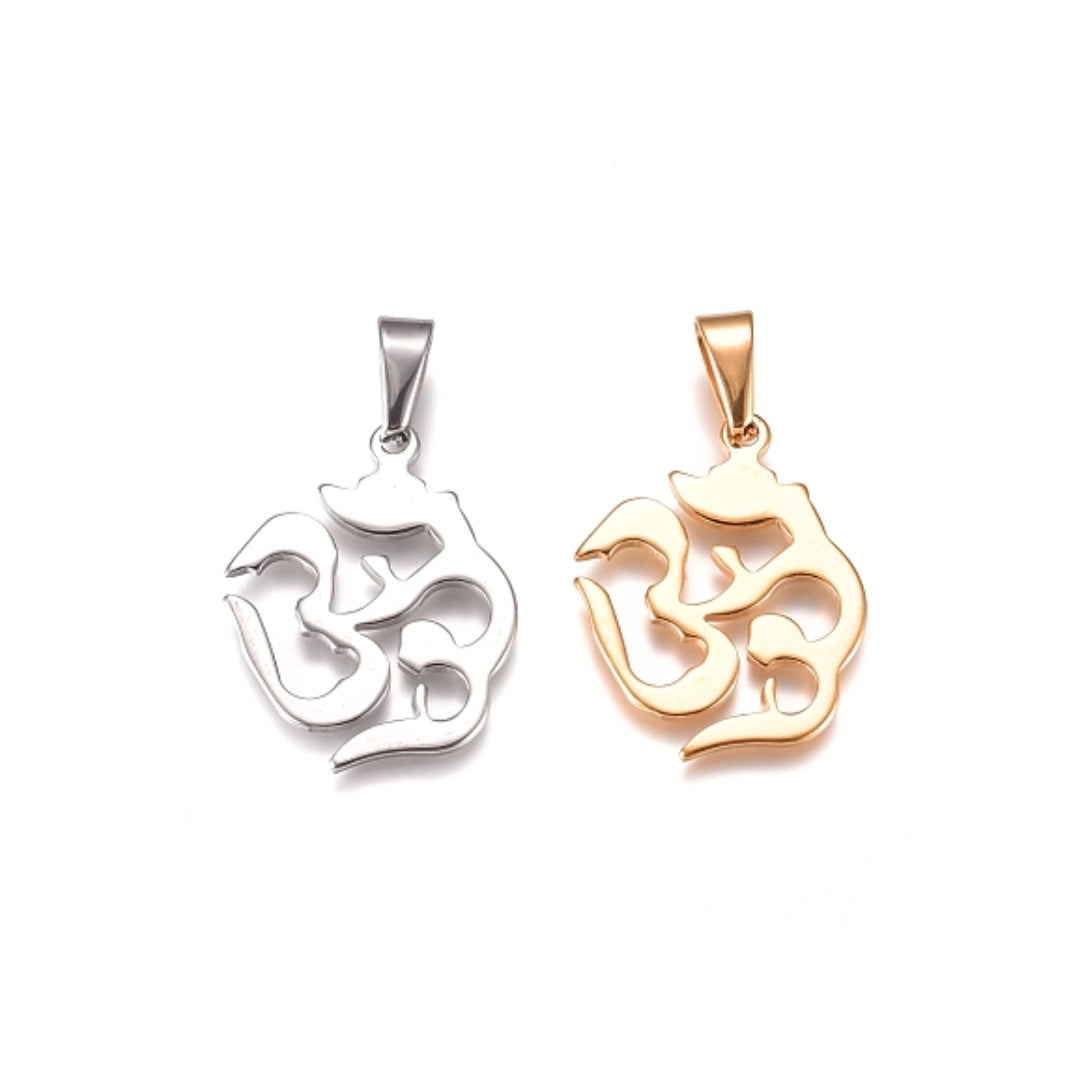 Pendentif Om/Aum Acier Inoxydable - Breloques et pendentifs