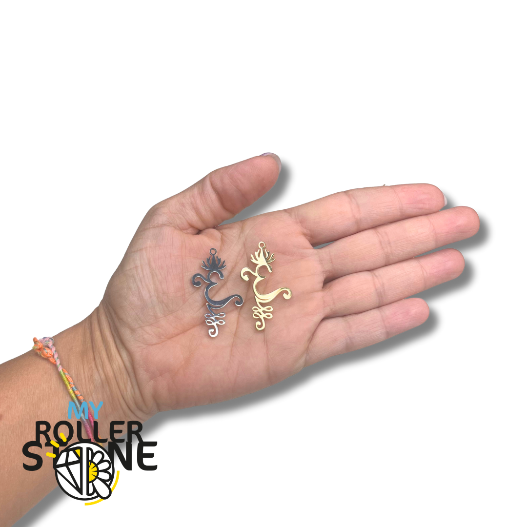 Pendentif Om et Lotus Acier Inoxydable - Breloques et pendentifs